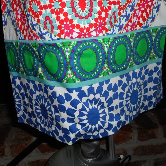 NWT London Times red & blue medallion print summer dress, 4 - Picture 6 of 9